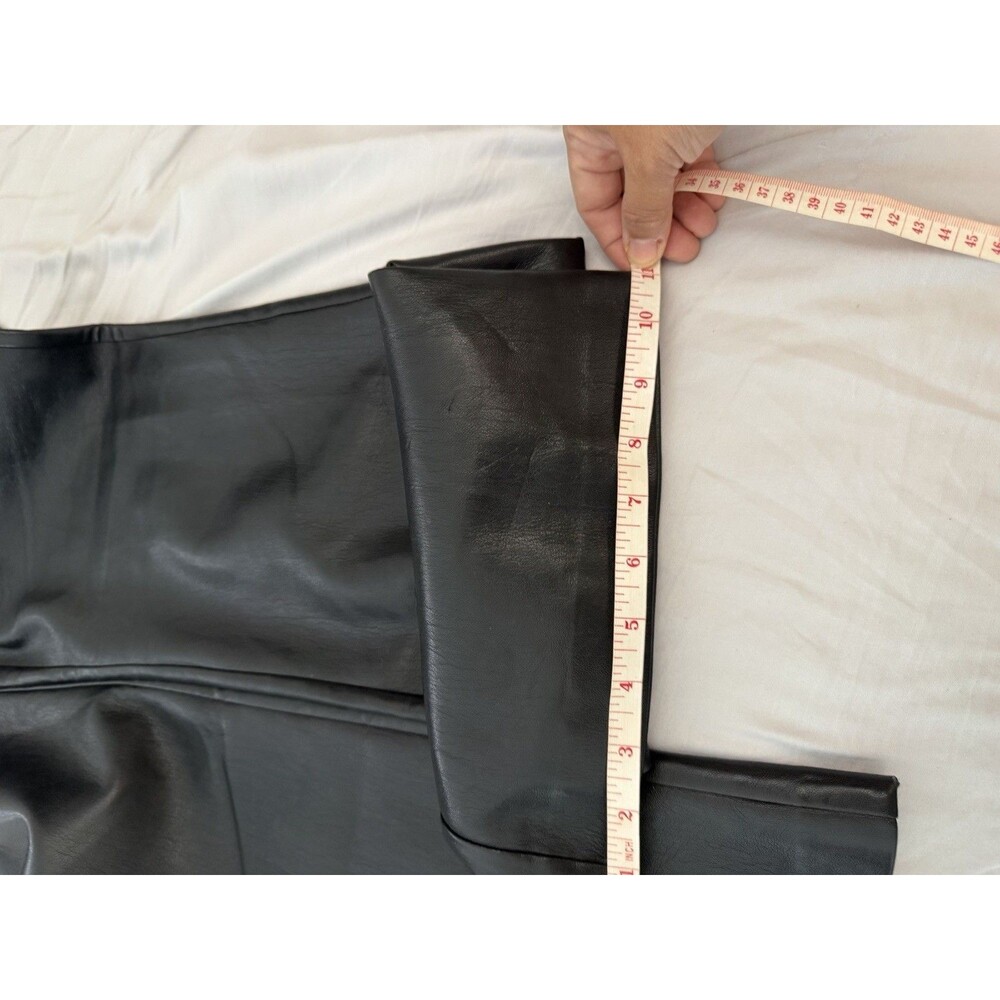 Wilfred Women’s Black Leather Flared Dress Pants Flat Front Pockets Size 6 - Picture 8 of 15